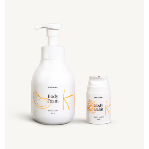 Malinna Kids Set – Body Balm & Body Foam | Přírodní dětská péče