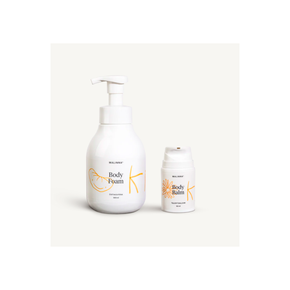 Malinna Kids Set – Body Balm & Body Foam | Přírodní dětská péče